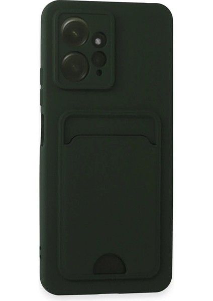 Xiaomi Redmi Note 12 4g Kılıf Kelvin Kartvizitli Silikon - Koyu Yeşil Dpmah