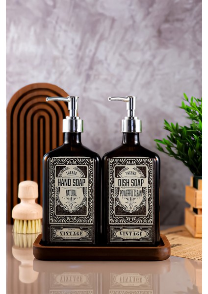 500ML Premium El Sabunu,bulaşık Deterjanı Stantlı Sabunluk Seti Parlak Metal Pompalı fırsatları