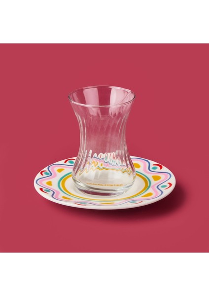 Magique Çay Tabağı - Renkli - 13 cm