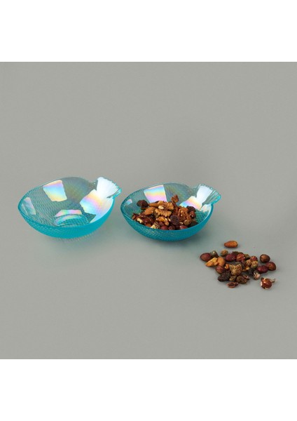 Bolena 2'li Sunum Tabağı - Renkli - 17 cm