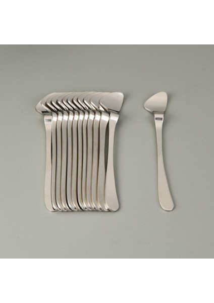 Sade 12'li Latte Kaşığı - Gümüş - 20,7 cm