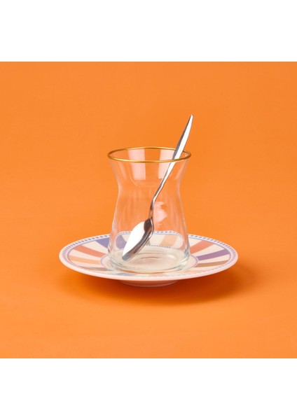 Colourful Çay Tabağı - Renkli - 13 cm