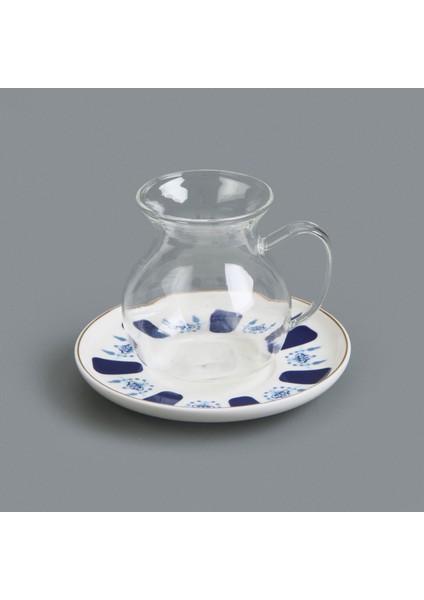 Laleli 12 Parça Çay Seti - Renkli - 210 ml