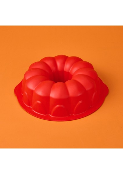 Klasik Kek Kalıbı - Kırmızı - 25 cm