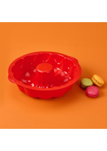 Klasik Kek Kalıbı - Kırmızı - 25 cm