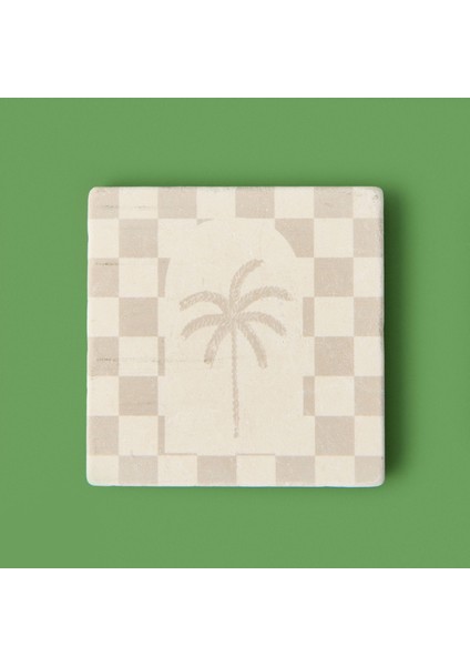 Palm Bardak Altlığı - Renkli - 10 cm
