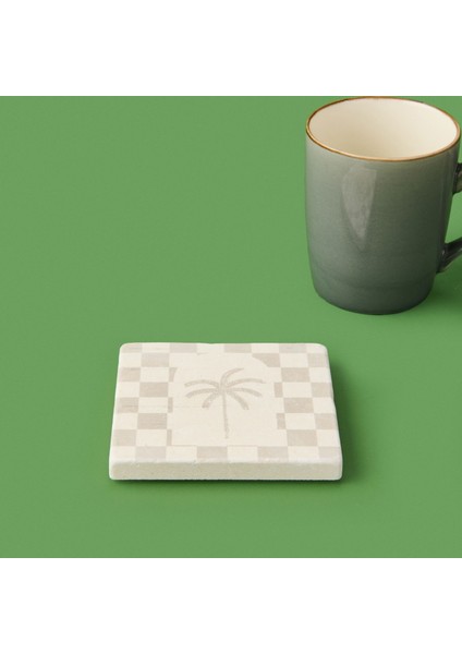 Palm Bardak Altlığı - Renkli - 10 cm