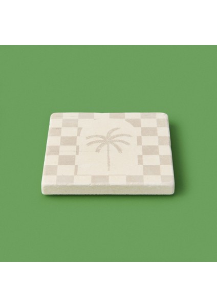 Palm Bardak Altlığı - Renkli - 10 cm
