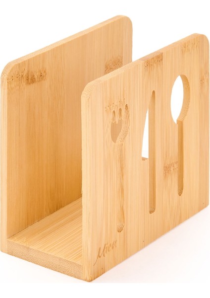 Bambu Dik Peçetelik - Kahverengi - 14 cm