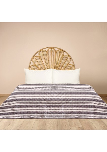 Londra Çift Kişilik Yatak Örtüsü - Antrasit - 200X230 cm