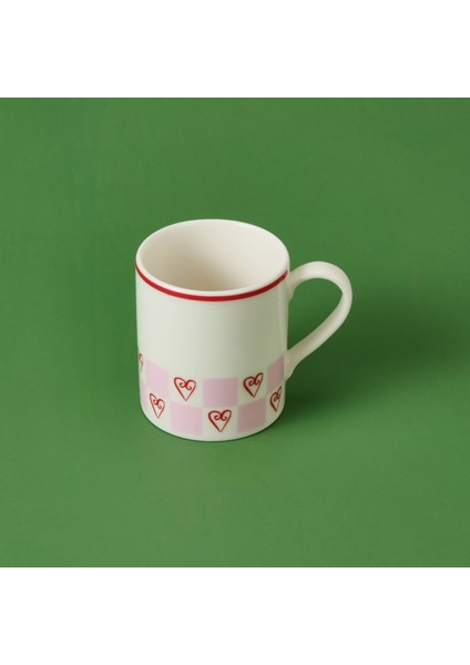 Love Kupa - Pembe / Beyaz - 290 ml