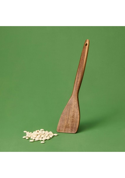 Handy Oval Akasya Servis Spatulası - Kahverengi - 34 cm