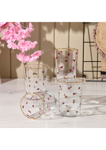 Ladybird 4'lü Meşrubat Bardağı - Şeffaf - 510 ml