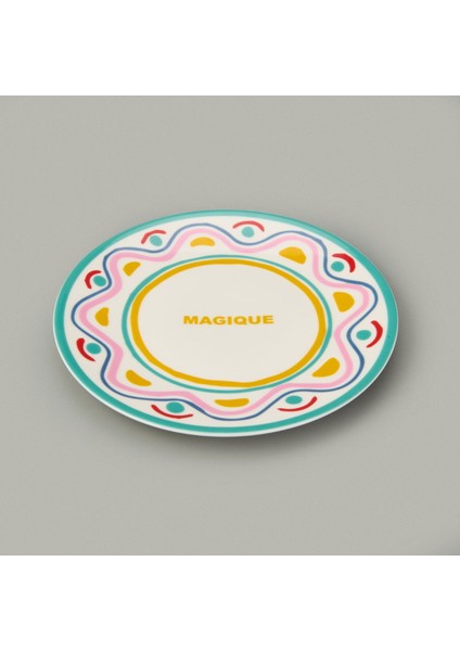 Magique Servis Tabağı - Renkli - 25 cm