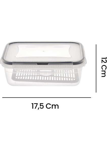 Fresh Box Dikdörtgen Bölmeli Saklama Kabı - 800 ml