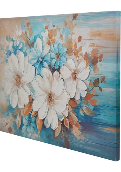 Flowers Kanvas Tablo - Renkli - 75X100 cm modelleri