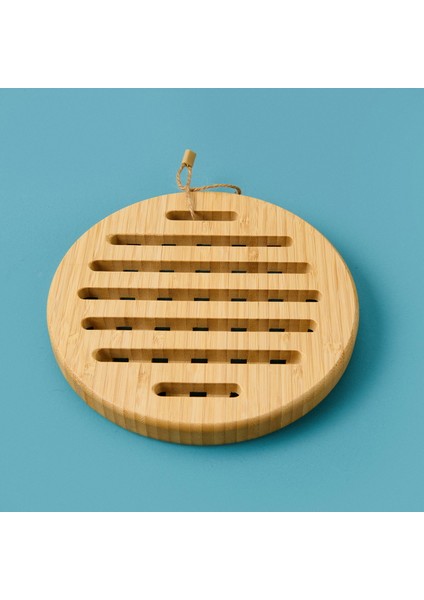 Bambu Yuvarlak Nihale - Açık Kahverengi - 17 cm
