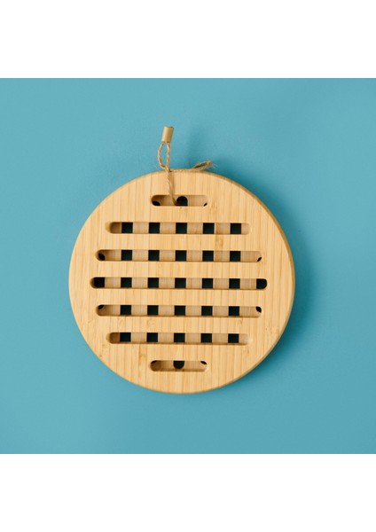Bambu Yuvarlak Nihale - Açık Kahverengi - 17 cm