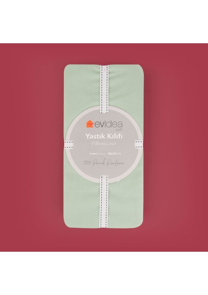 Basic 2'li Yastık Kılıfı - Yeşil - 50X70 cm