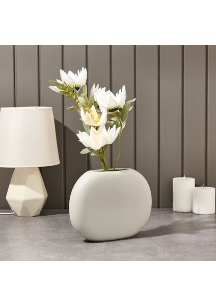 Home & Decor Sydney Vazo - Gri - 17 cm