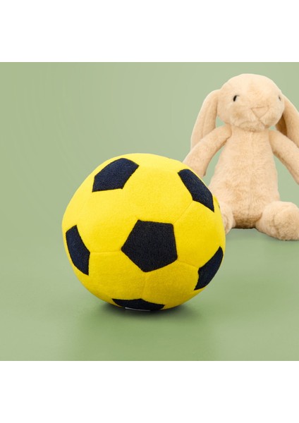 Futbol Topu Figürlü Yastık - Sarı / Lacivert - 30X30 cm
