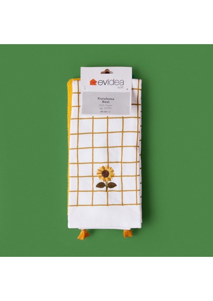 Ayçiçeği 2'li Mutfak Havlusu - Renkli - 40X60 cm modelleri
