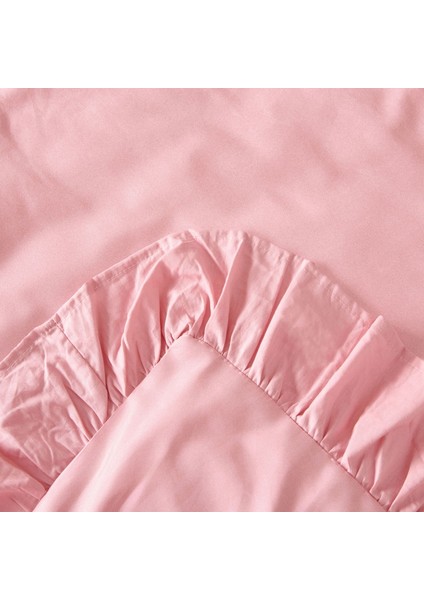 Fırfırlı Çift Kişilik Nevresim Takımı - Pembe