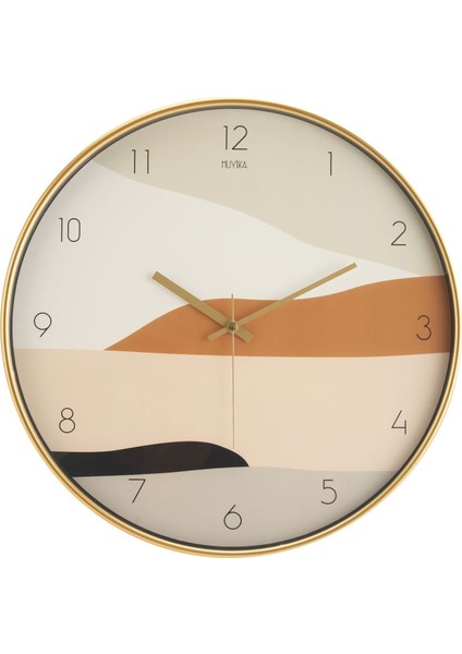 Pino Camlı Duvar Saati - Renkli - 42 cm