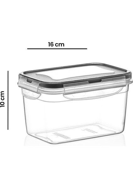 Fresh Box Dikdörtgen Izgaralı Saklama Kabı - 1300 ml