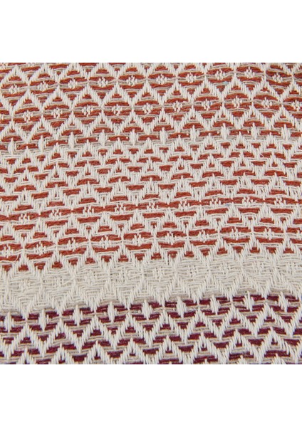 Vita Çift Kişilik Pike - Ekru / Kiremit - 200X230 cm