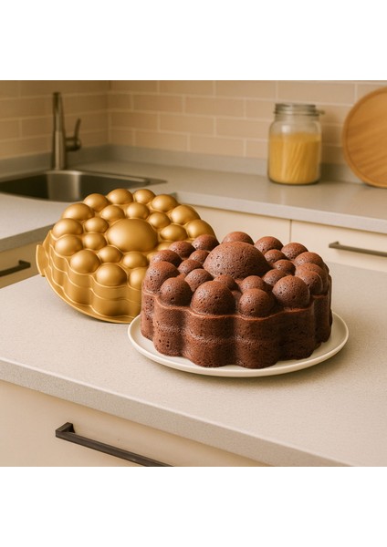 Bubble Kek Kalıbı - Gold - 37 cm