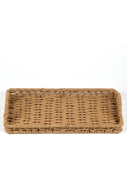 Rustica Dekoratif Tepsi - Bej - 30 cm