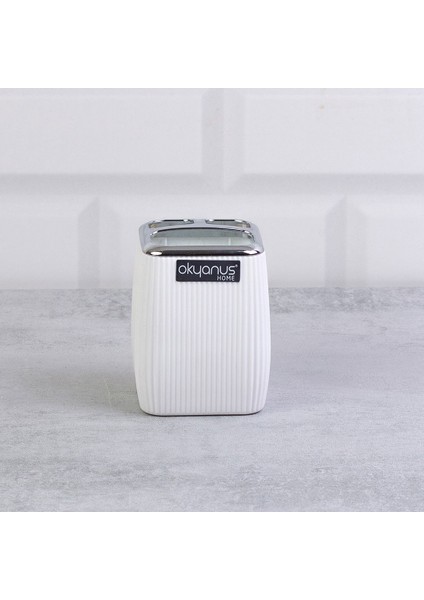 Home Çizgili Kare Diş Fırçalık -