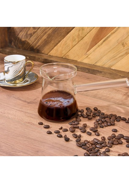 Star Düz Borosilikat Cam Cezve - Şeffaf - 400 ml