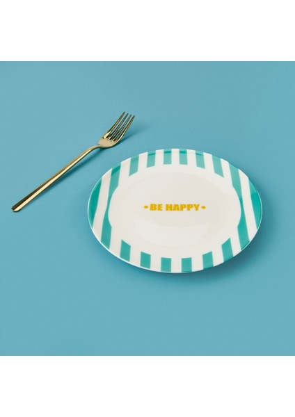 Be Happy Tatlı Tabağı - Yeşil - 19 cm