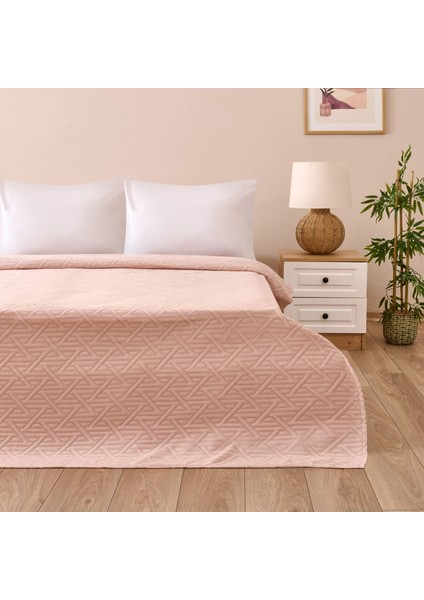 Anka Çift Kişilik Yatak Örtüsü - Pembe - 240X260 cm