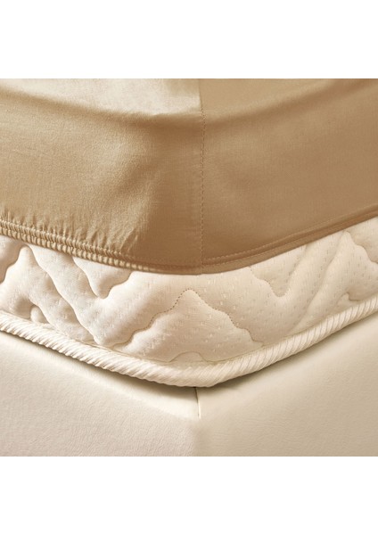 Tek Kişilik Lastikli Çarşaf - Sütlü Kahverengi - 100X200 cm fiyatları