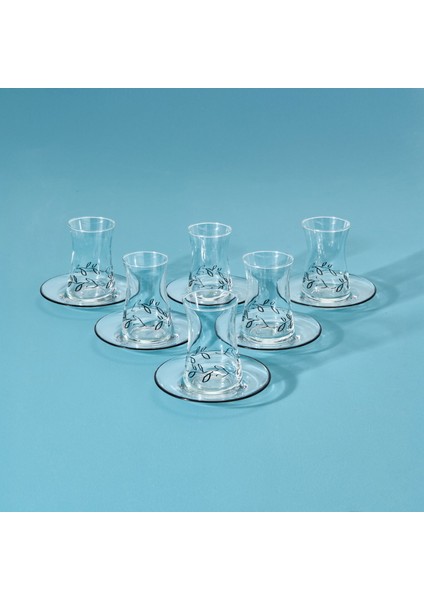 Nemi 12 Parça Çay Seti - Renkli - 130 ml