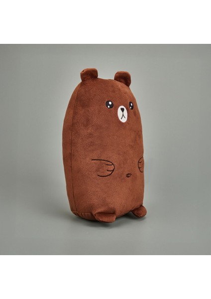 Bear Figürlü Yastık - Kahverengi - 30X33 cm