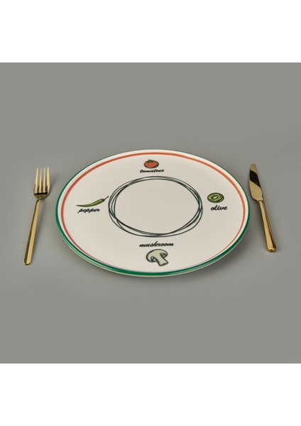 Gourmet Classic Pizza Tabağı - Renkli - 30 cm