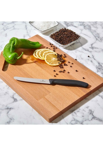 6.7833 Domates ve Sosis Bıçağı - Siyah - 11 cm