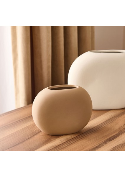 Home & Decor Sydney Vazo - Bej - 17 cm