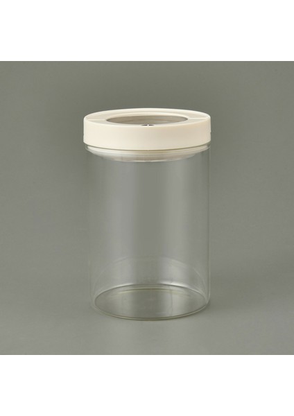 Vakumlu Erzak Kavanozu - Beyaz / Şeffaf - 1400 ml