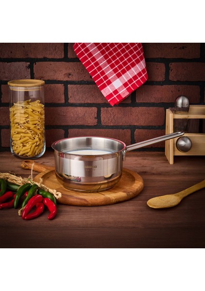 Saphire Kapaksız Sütlük - Inox - 16 cm