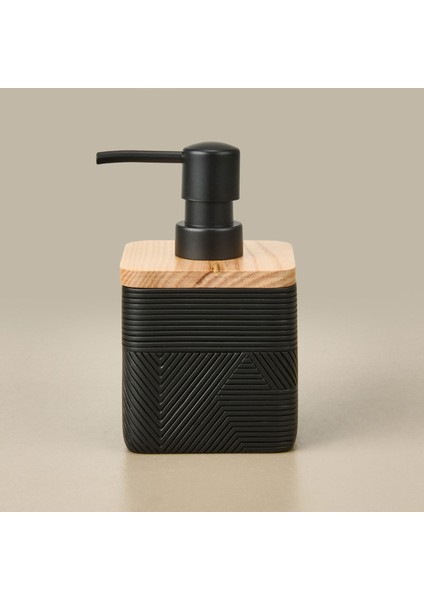 Madera 2'li Banyo Sıvı Sabunluk Seti - Siyah