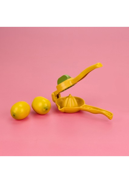 Juicer Bükmeli Limon Sıkacağı - Sarı / Yeşil - 10 cm