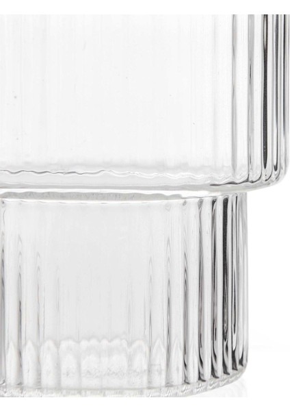Çizgili Cam Bardak - 280 ml