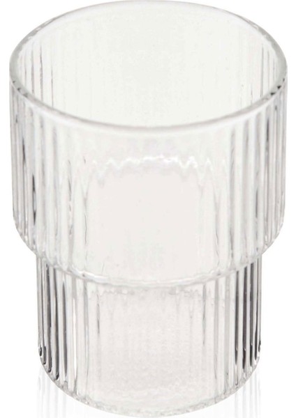 Çizgili Cam Bardak - 280 ml