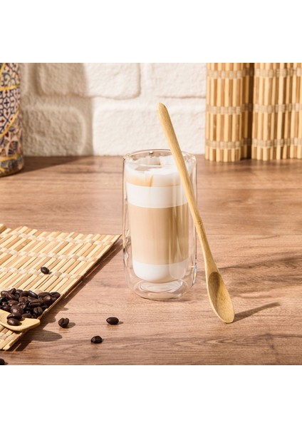 Legro 2'li Latte Kaşığı - Kahverengi