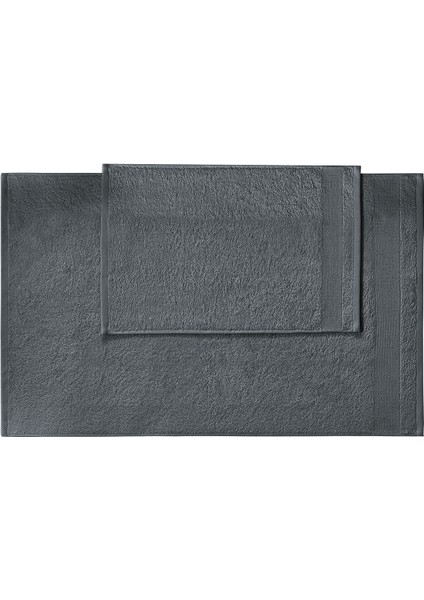 2'li Havlu Seti - Antrasit - 50X80 cm + 30X50 cm